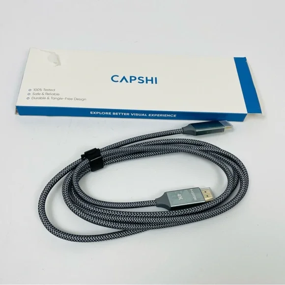 4K HDMI Cable 6.6 ft,Capshi High Speed 18Gbps HDMI Cable,4K, 3D, 2160P, 1080P - Picture 7 of 7